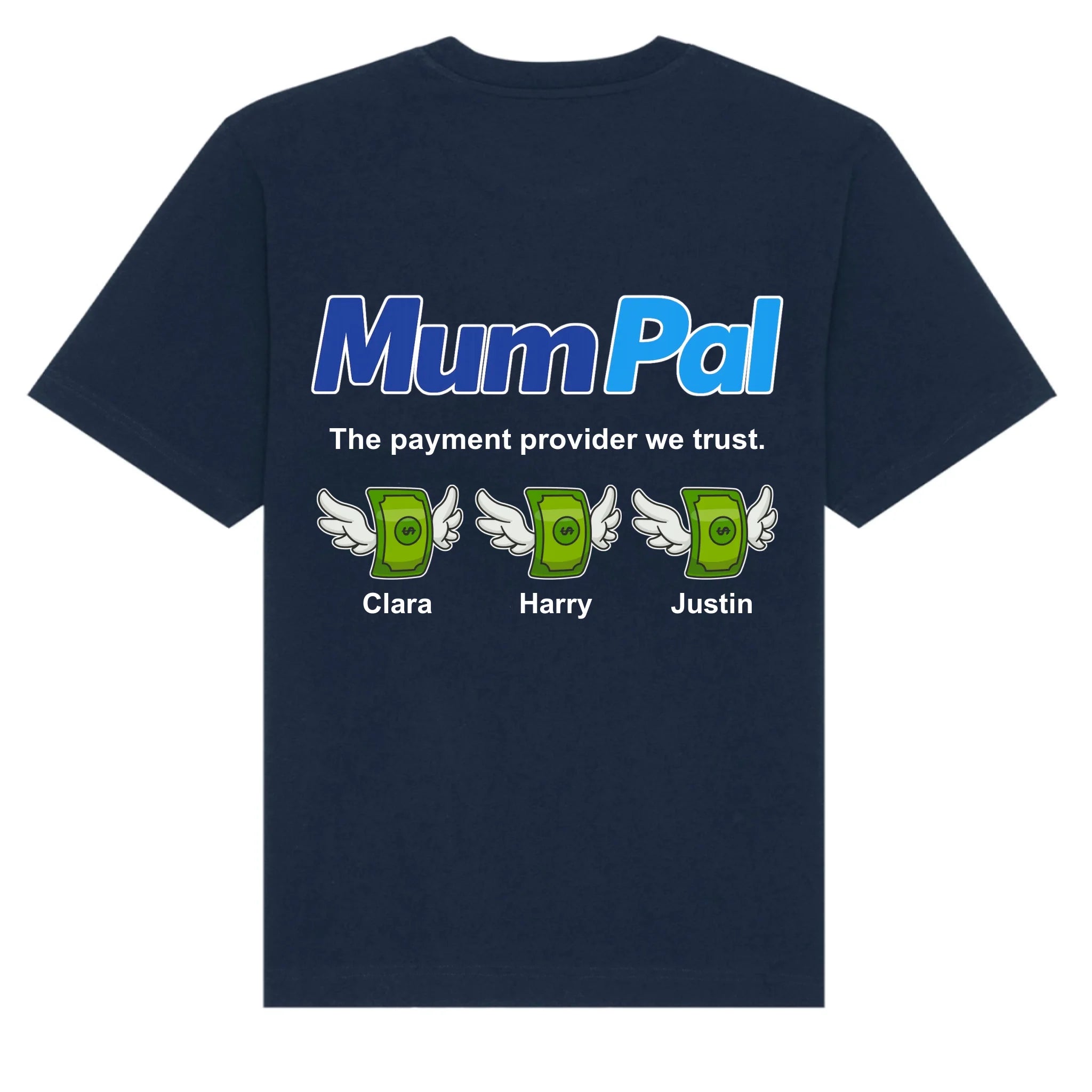 mockup shirt back navy