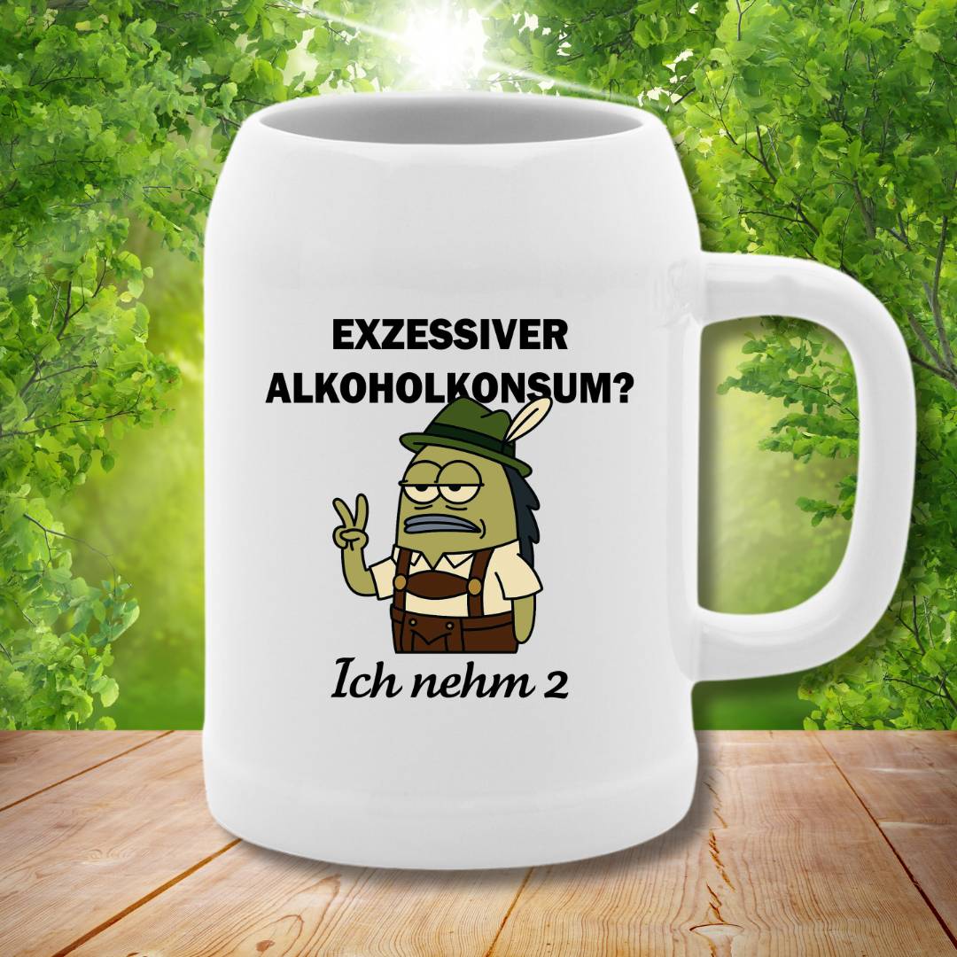 ICH NEHM 2 - Bierkrug Stein