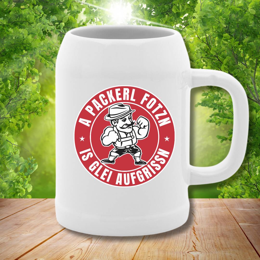 PACKERL FOTZN - Bierkrug Stein