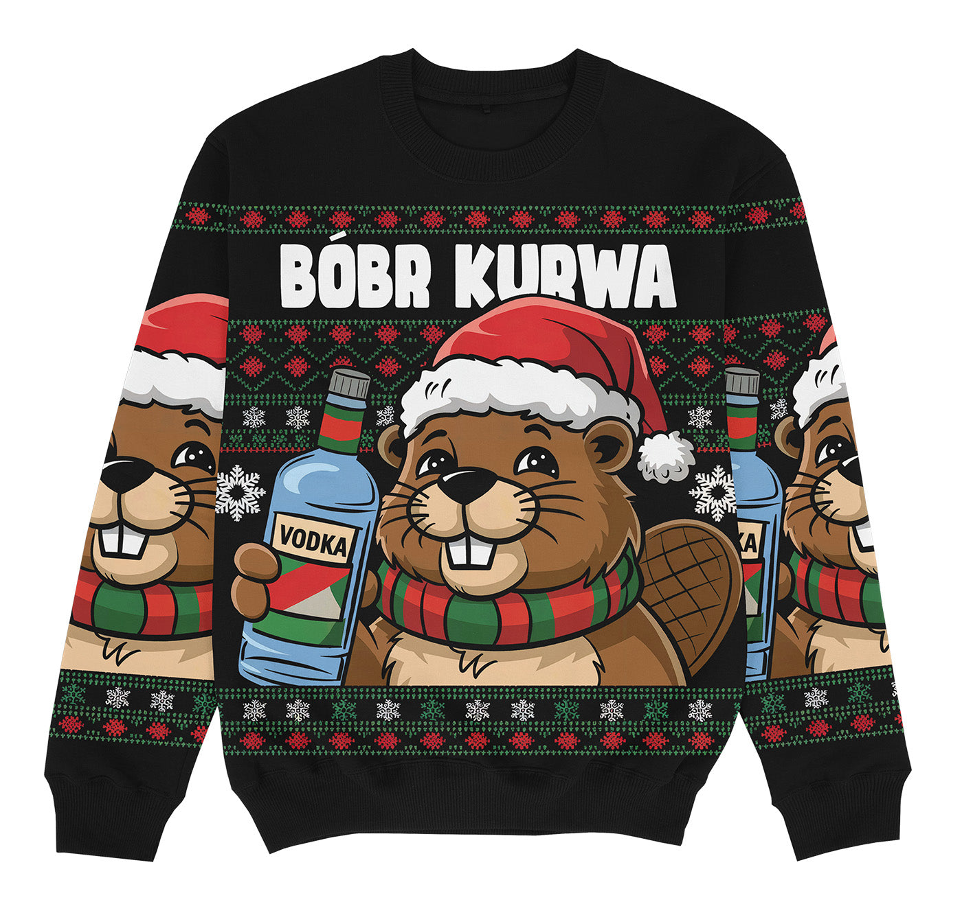 BOBR KURWA VODKA - Christmas Ugly Sweater