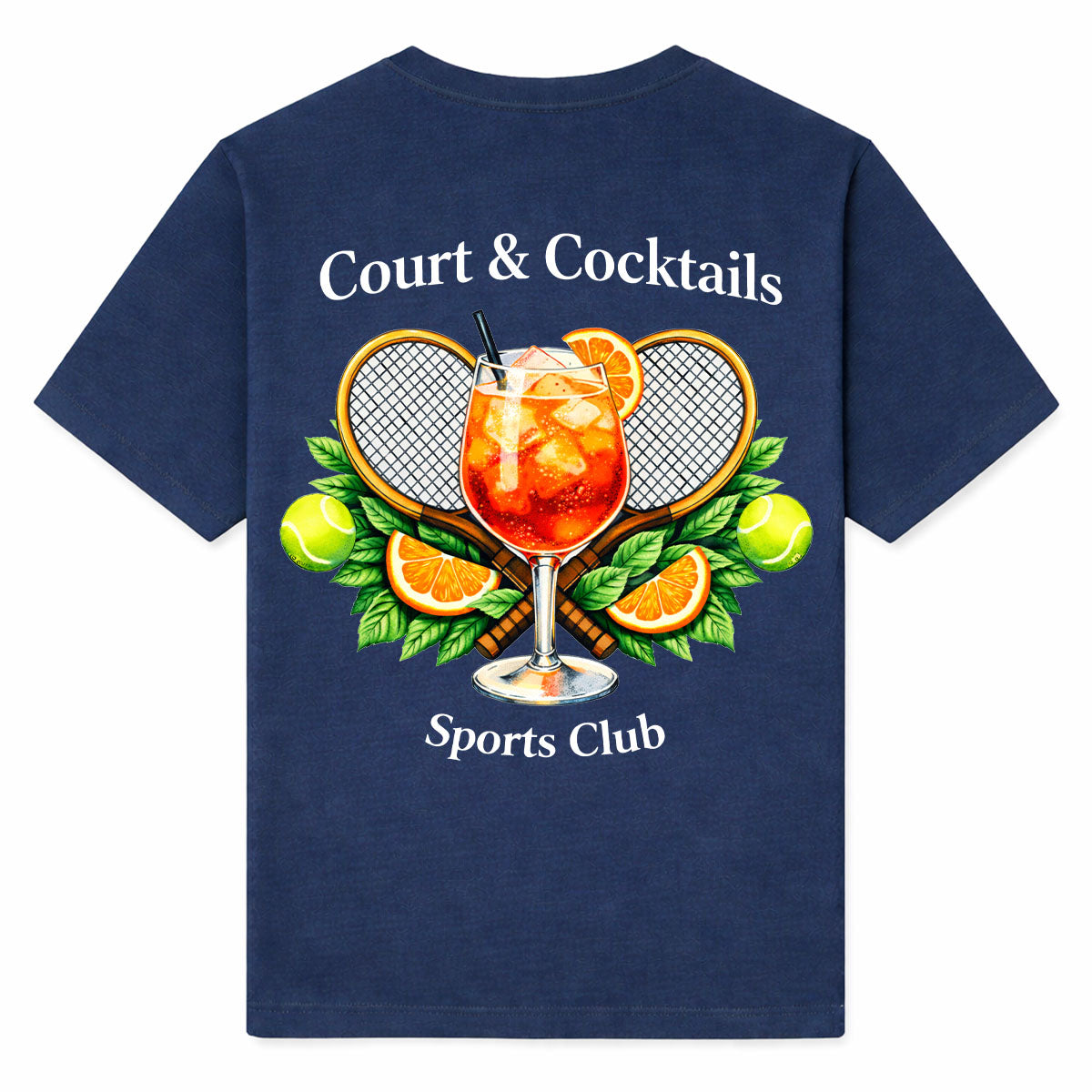 COURT & COCKTAILS - Premium T-Shirt Backprint