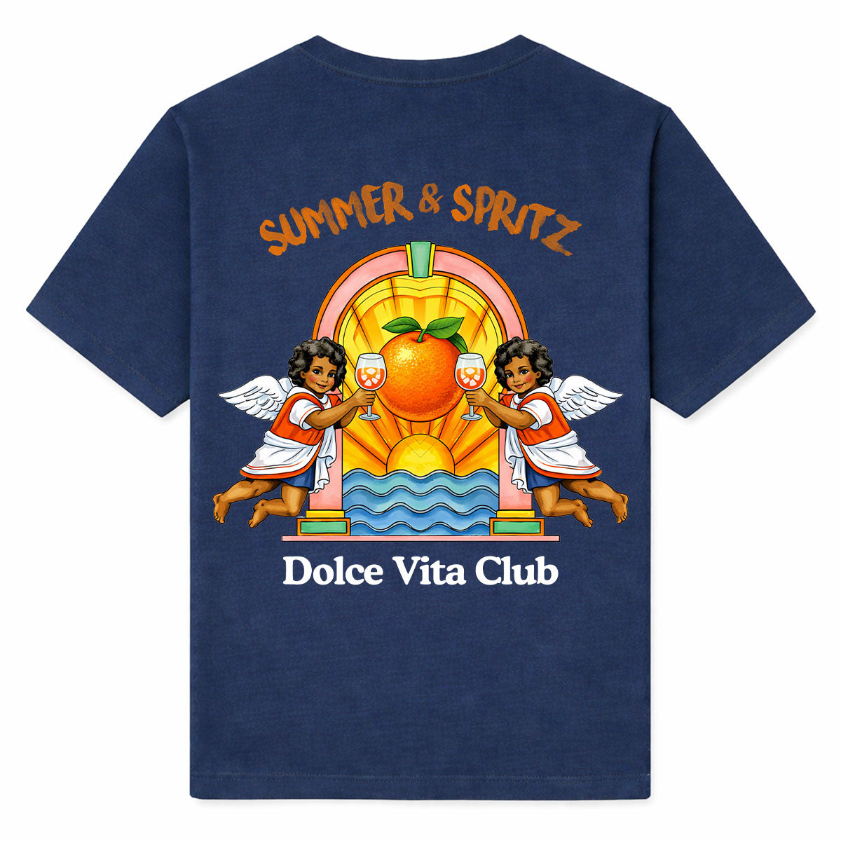 SUMMER & SPRITZ DOLCE VITA CLUB - Premium T-Shirt Backprint