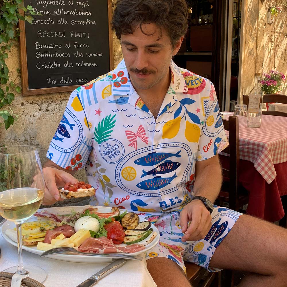 LA DOLCE VITA SARDINES - Premium Badehose Fullprint
