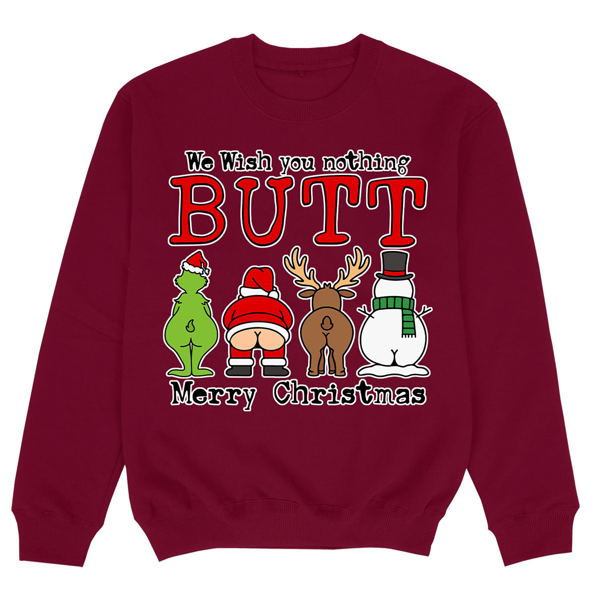 NOTHING BUTT MERRY CHRISTMAS - Sudadera Premium