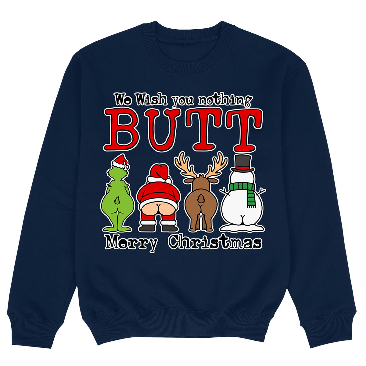 NOTHING BUTT MERRY CHRISTMAS - Sudadera Premium