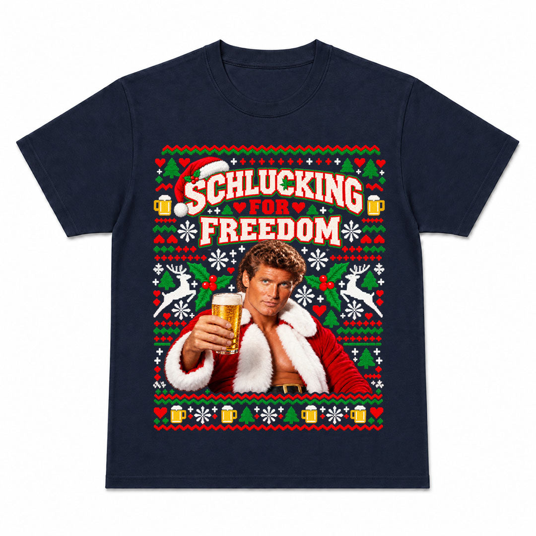 SCHLUCKING FOR FREEDOM CHRISTMAS - T-Shirt de Noël