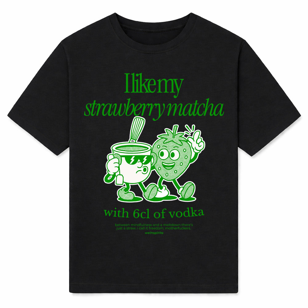 STRAWBERRY MATCHA WITH VODKA - Premium T-Shirt Unisex