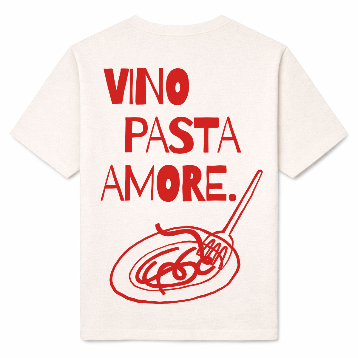 VINO PASTA AMORE - Premium T-Shirt Backprint