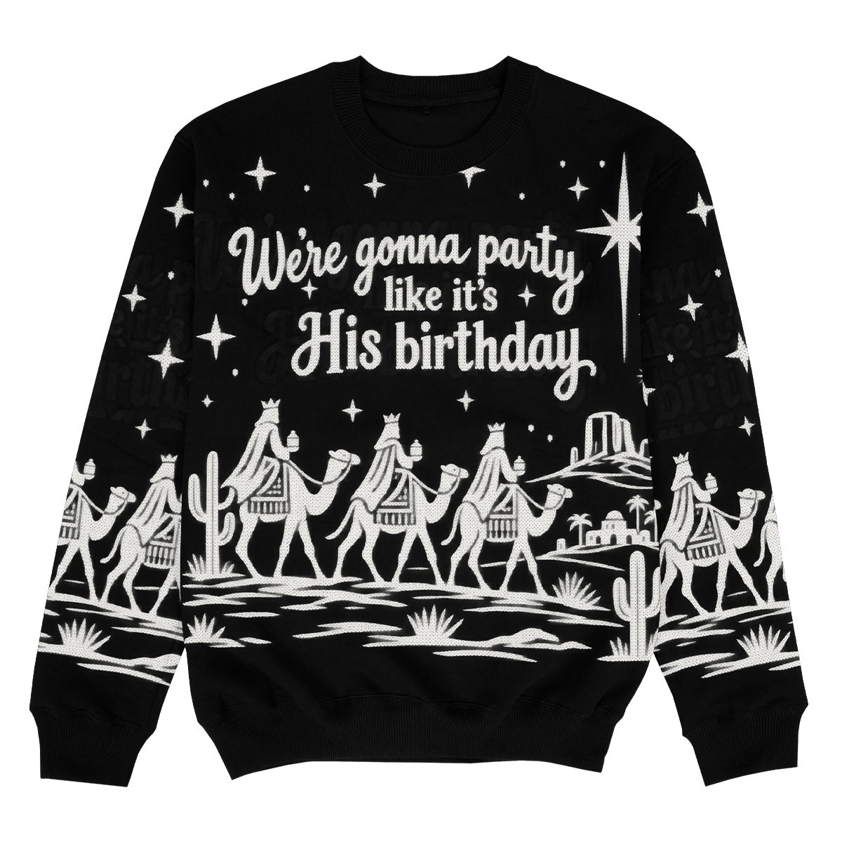 WE'RE GONNA PARTY - Pull de Noël Signature