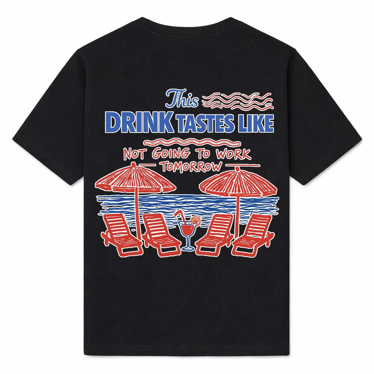 NOT GOING TO WORK - Premium T-Shirt Backprint