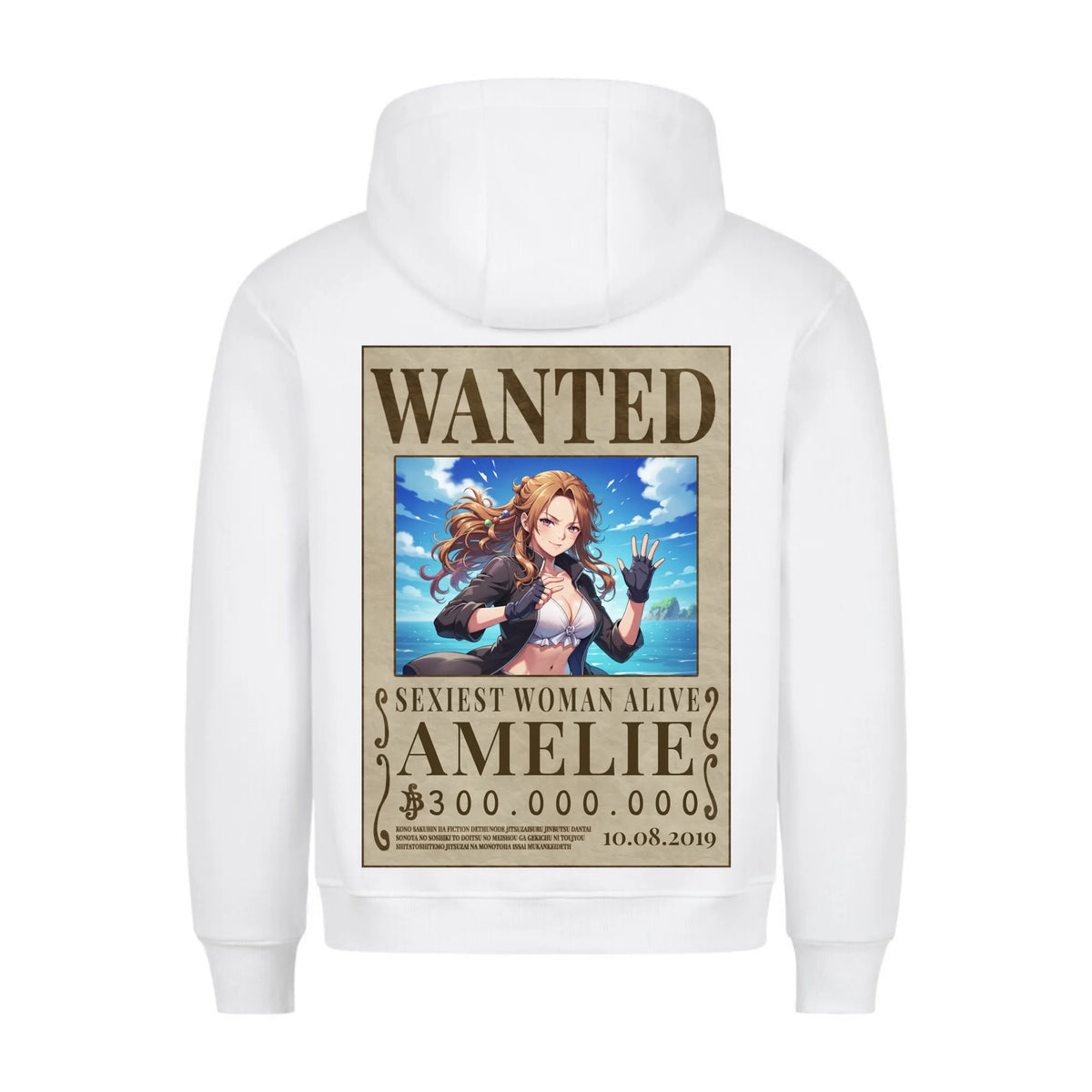 WANTED GIRLFRIEND/BOYFRIEND - Personalisierbarer Hoodie Backprint