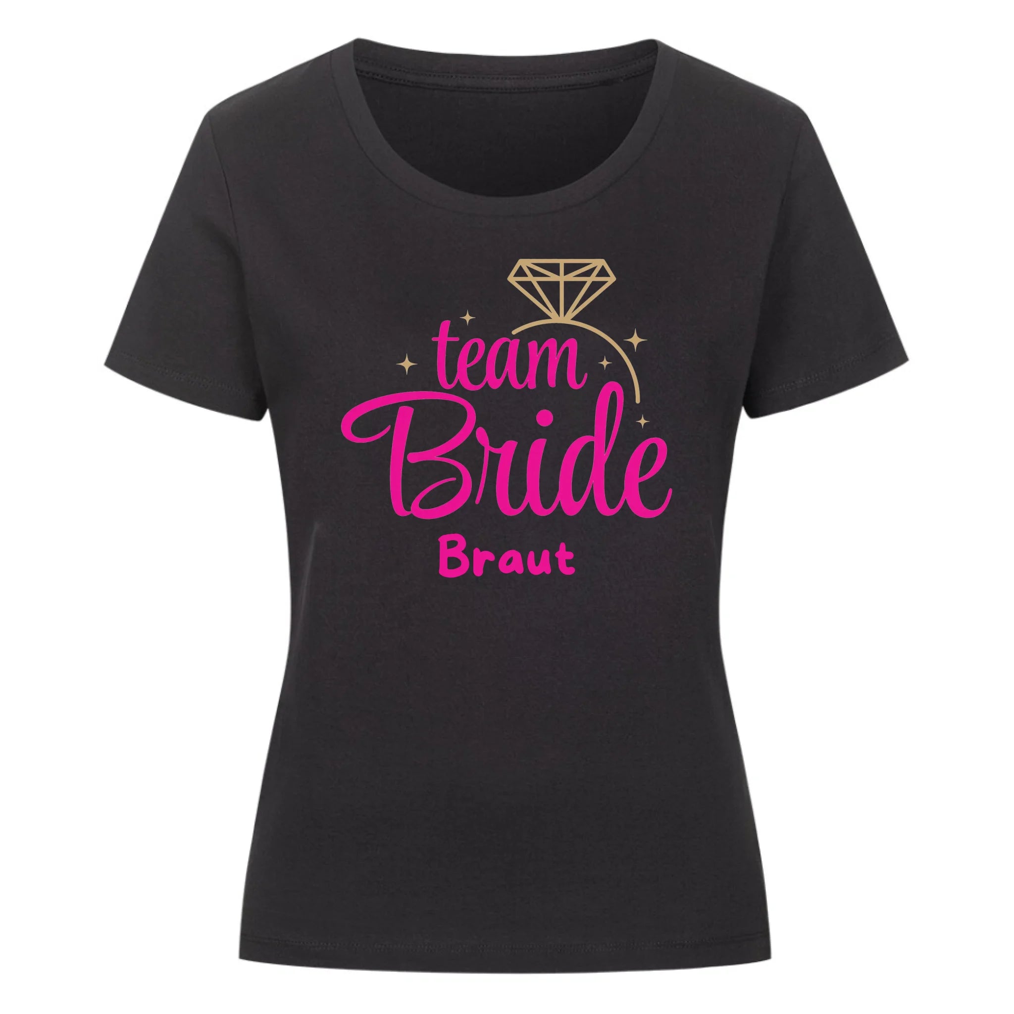 TEAM BRIDE PINK - Personalisierbares T-Shirt Damen