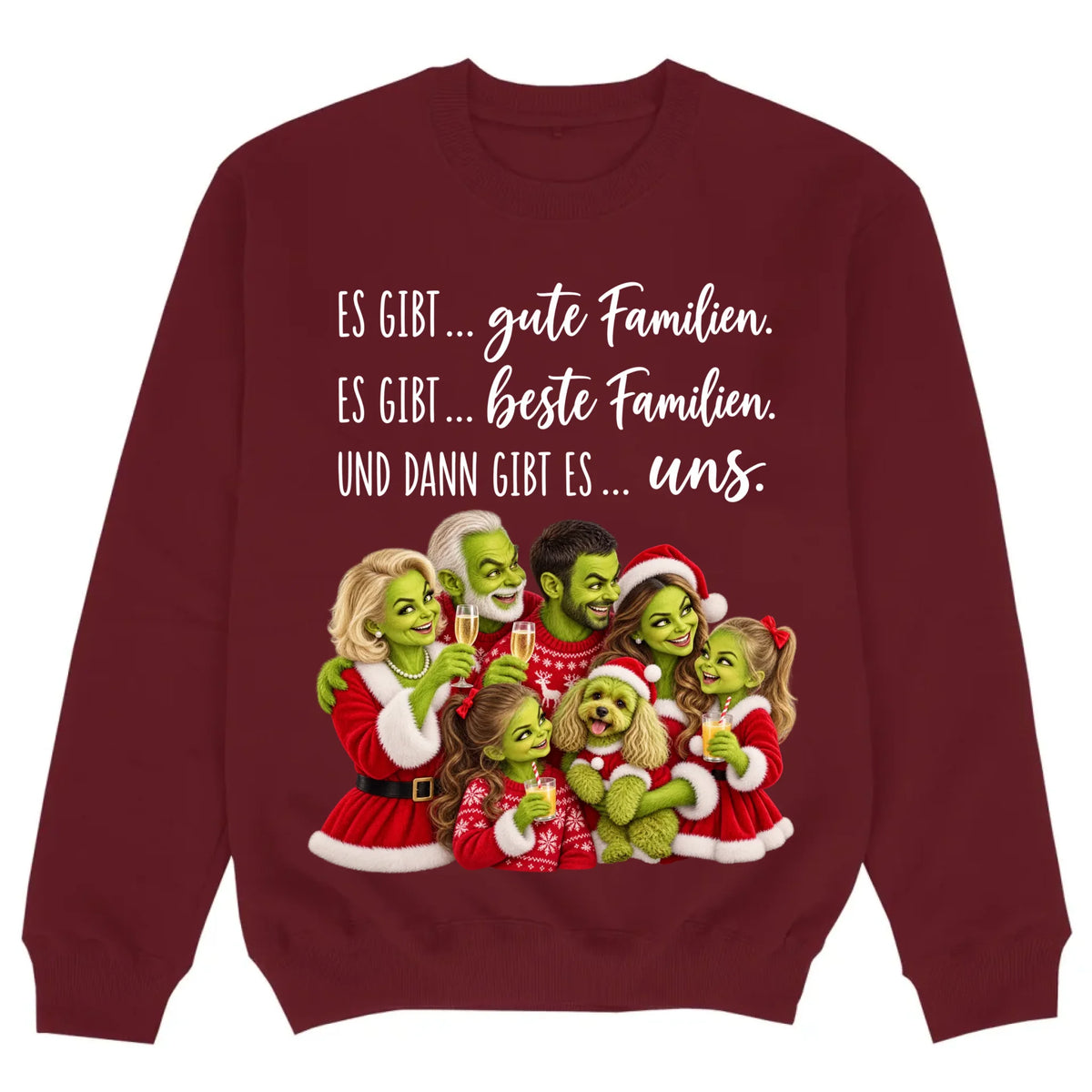 mockup sweater burgund