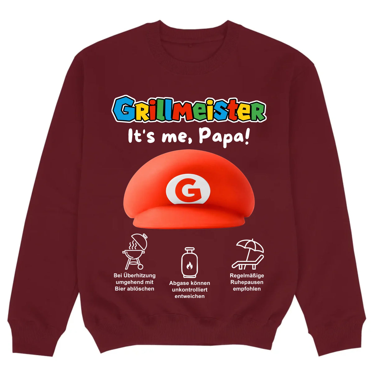 mockup sweater burgund