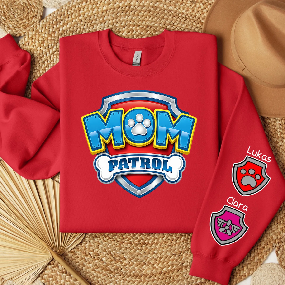 sweater folded red