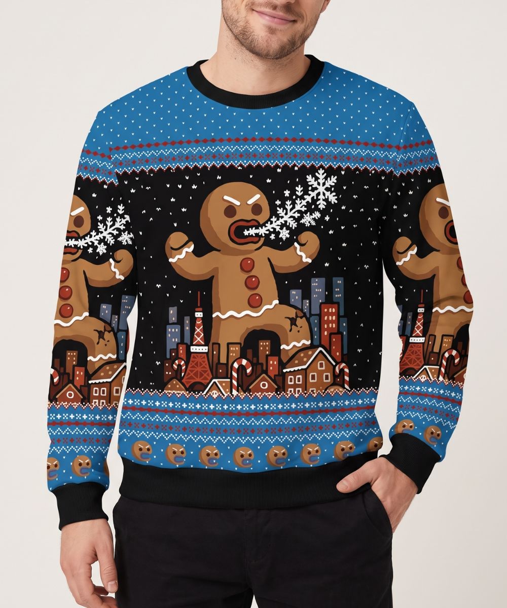 ANGRY GINGERBREAD MAN - Signature Christmas Sweater