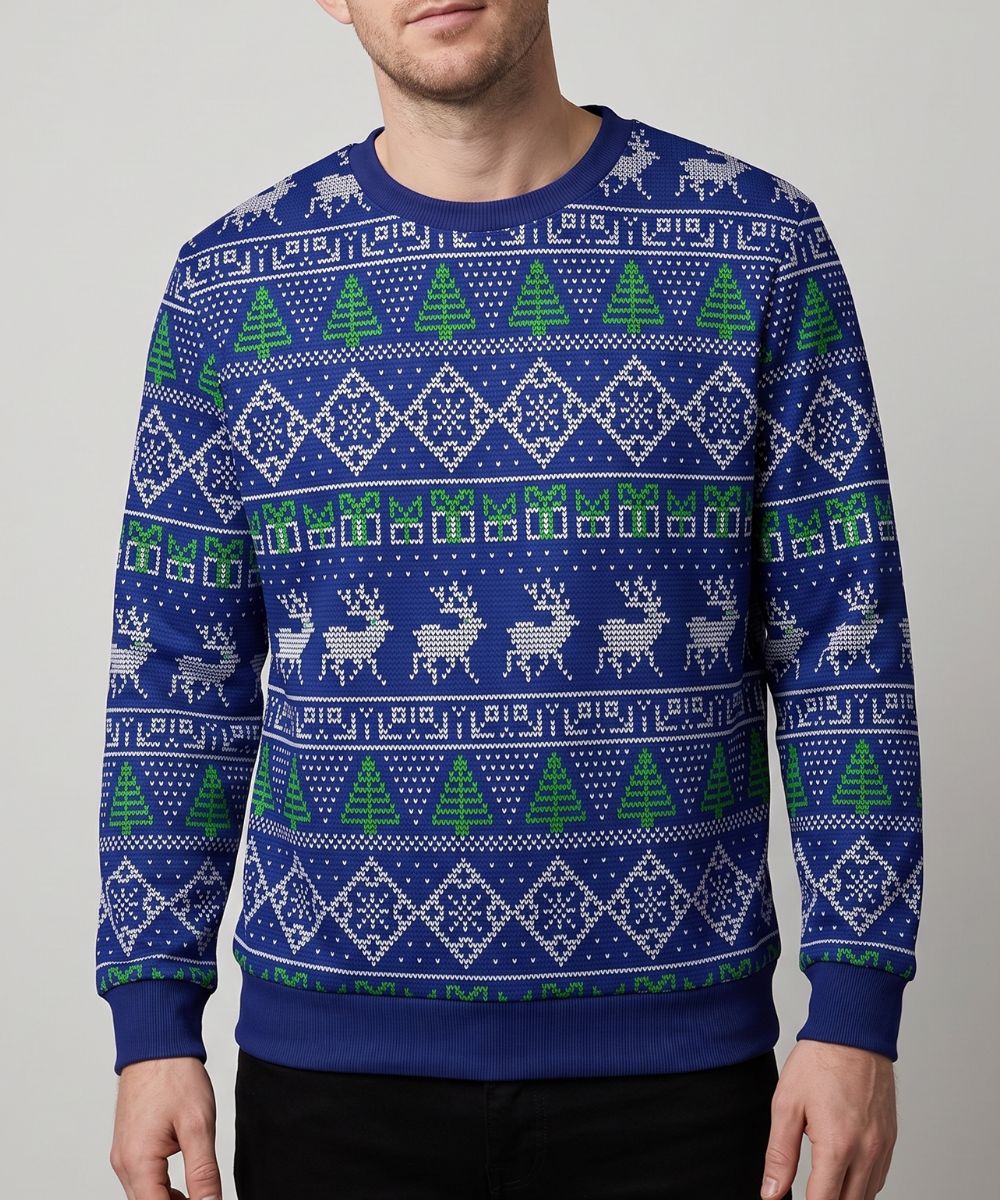 BLUE REINDEERS - Signature Christmas Sweater
