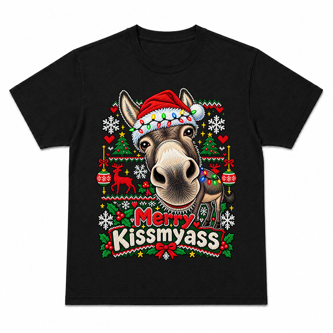 MERRY KISSMYASS - Camiseta Navideña