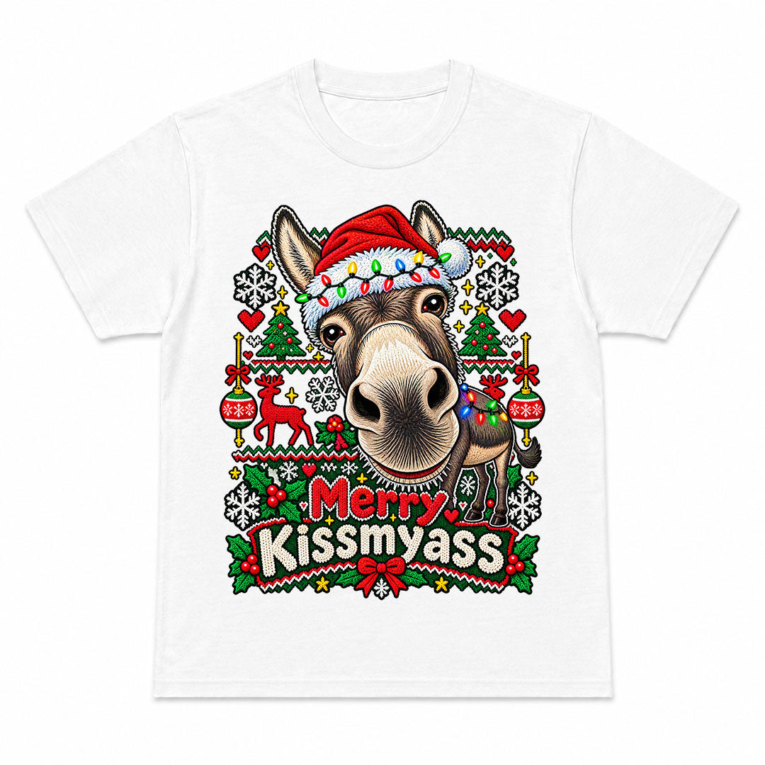 MERRY KISSMYASS - Camiseta Navideña