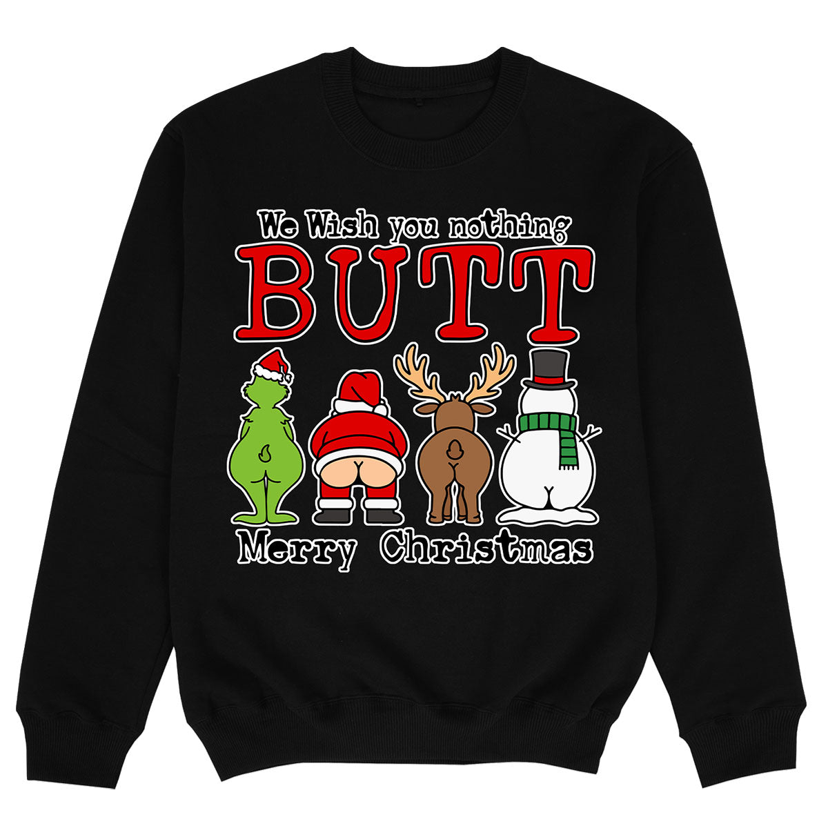 NOTHING BUTT MERRY CHRISTMAS - Sudadera Premium