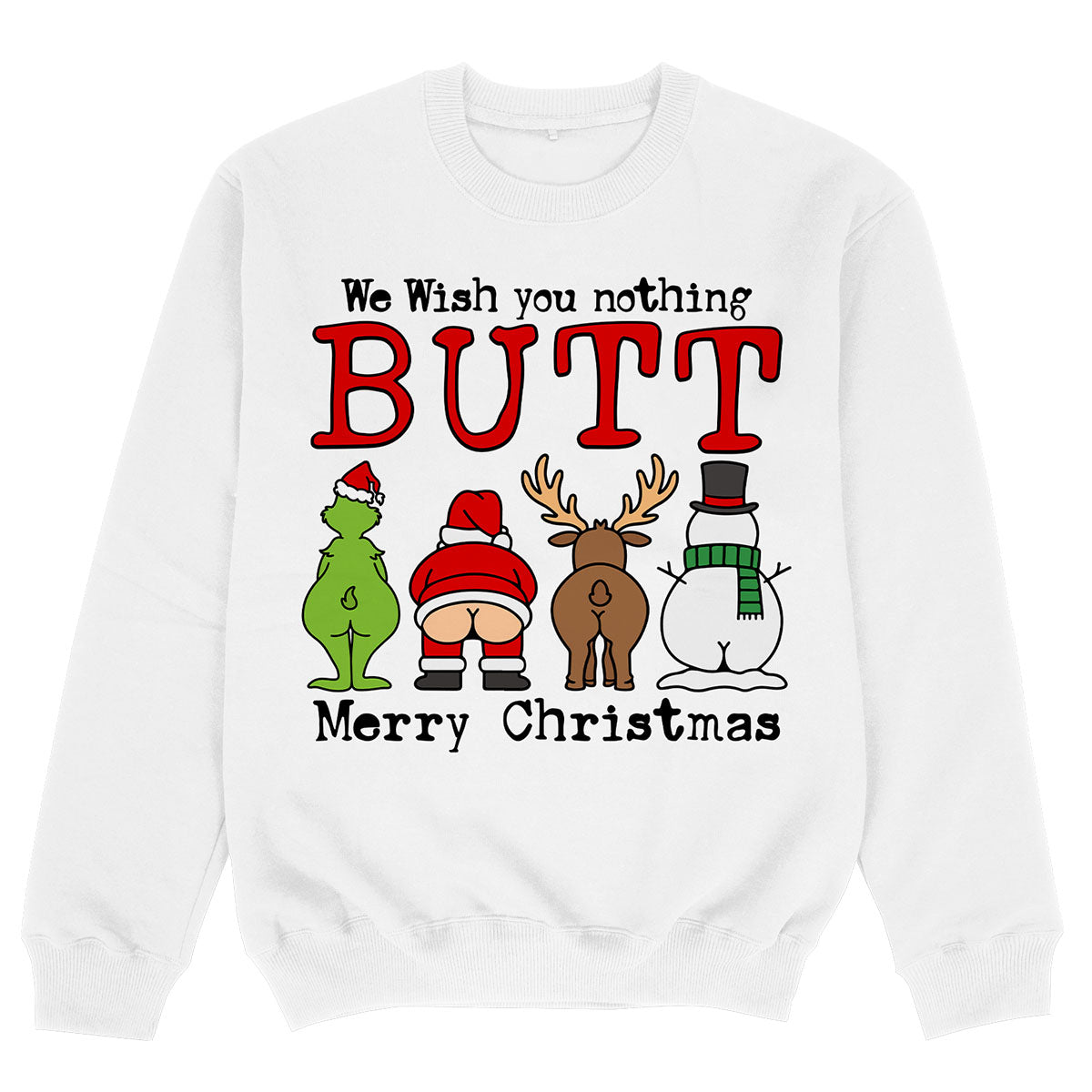 NOTHING BUTT MERRY CHRISTMAS - Sudadera Premium